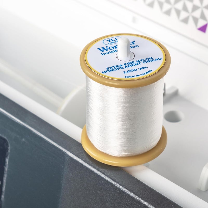 YLI Threads Wonder Invisible – Clear Nylon Monofilament Thread | Strong, Soft & Lightweight for Applique & Quilting – 2000 Yard Spool - Image 5